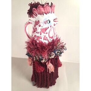 Handcrafted Ceramic Rooster Tassel Curtain Tie Back Corinne H. Fuller #325